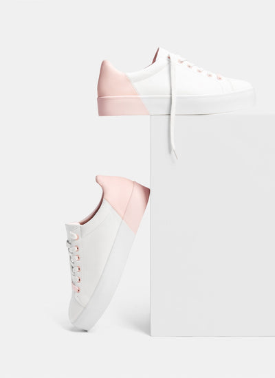 Lace-up trainers with heel detail 1