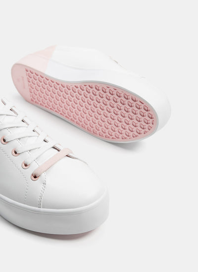 Lace-up trainers with heel detail 1