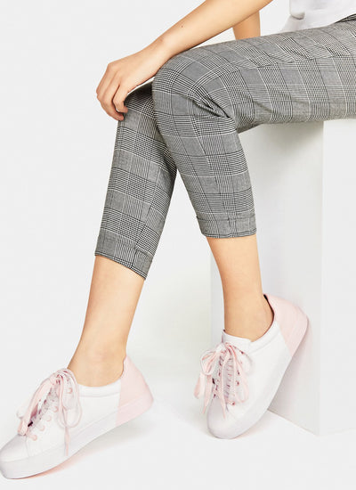 Lace-up trainers with heel detail 1