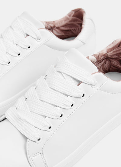 Lace-up trainers with heel detail 2