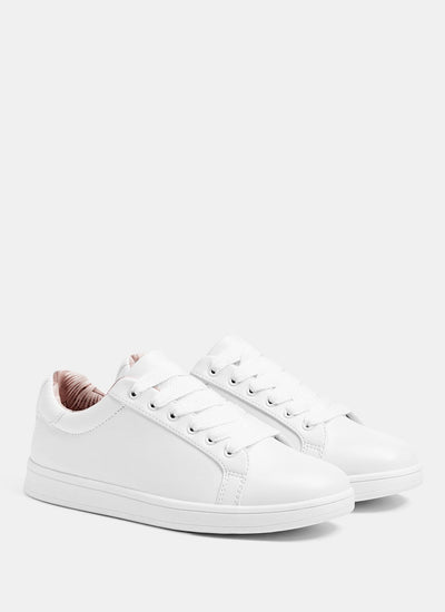 Lace-up trainers with heel detail 2