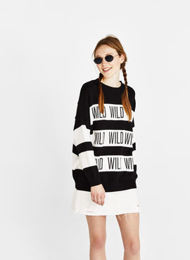 Print sweater