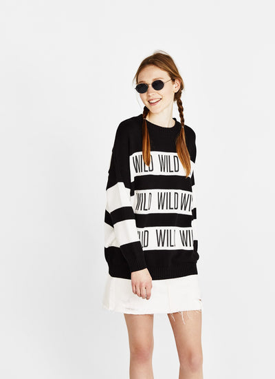 Print sweater
