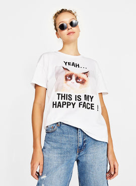 Ecologically grown cotton T-shirt with print