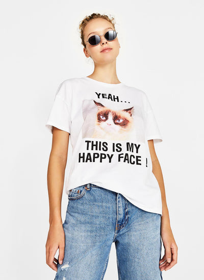 Ecologically grown cotton T-shirt with print