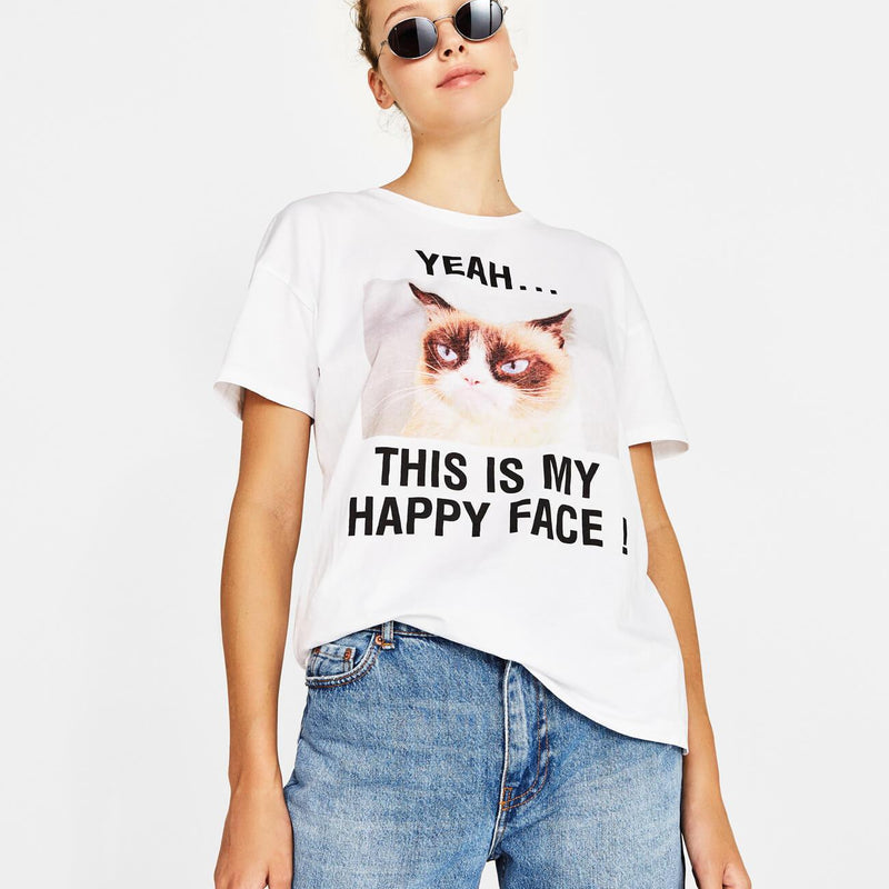 Ecologically grown cotton T-shirt with print