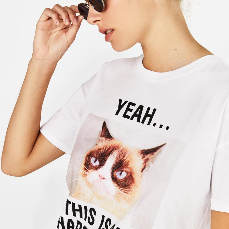 Ecologically grown cotton T-shirt with print