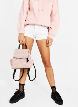 Mini tweed backpack