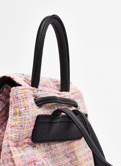Mini tweed backpack