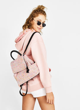 Mini tweed backpack